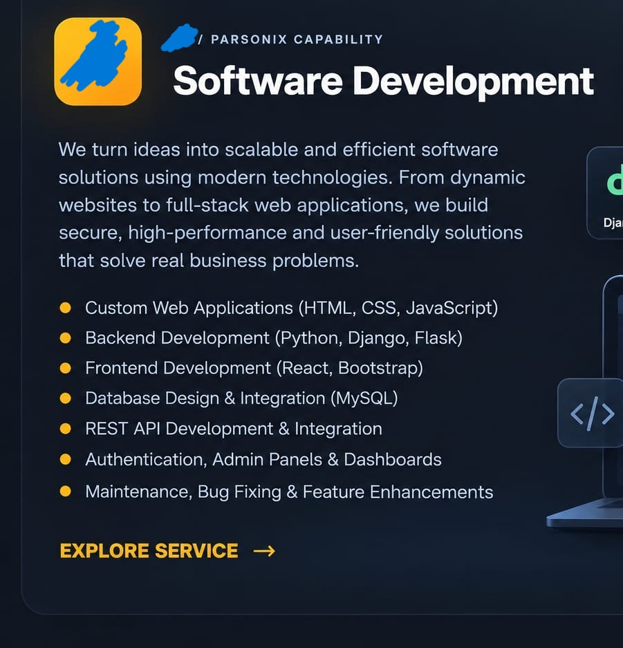 Parsonix Media App Development capability